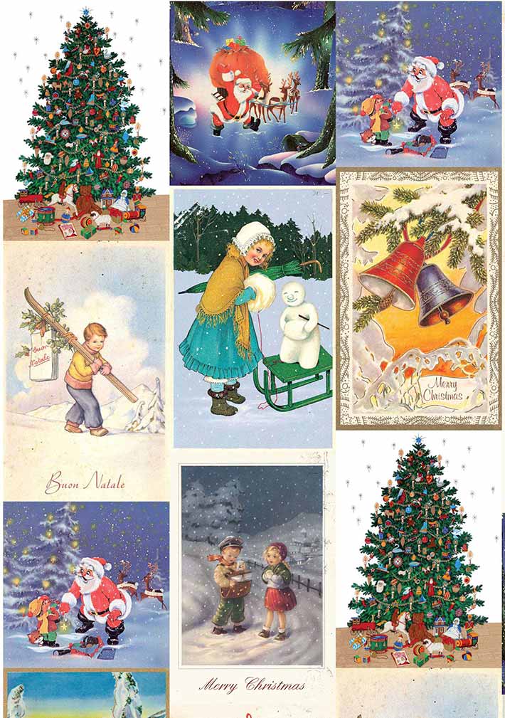 Cartoline Buon Natale.Cartoline Di Natale Vintage Signum Firenze