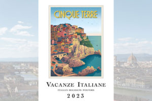 Großer Wandkalender 2023 Ferien in Italien, Vintage Tourismusplakate